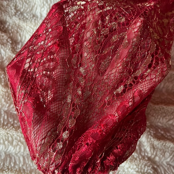 Red & Gold Dress - Large - Picture 3 of 4